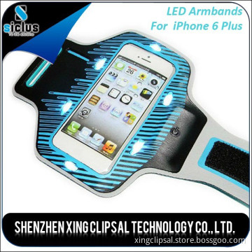 Neoprene Material and for Apple iPhones Compatible Brand Sport Armband, LED Sport Armband Case for iphone 6